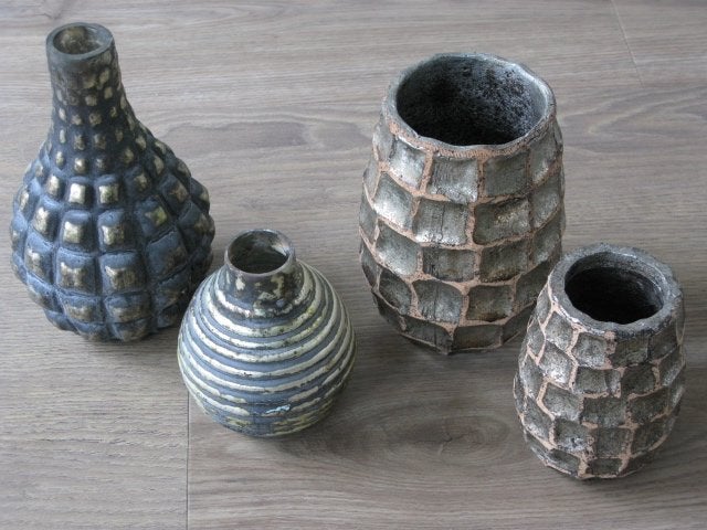 Vaas, vazen 4 stuks, Ophalen, Gebruikt, Overige kleuren, Overige materialen