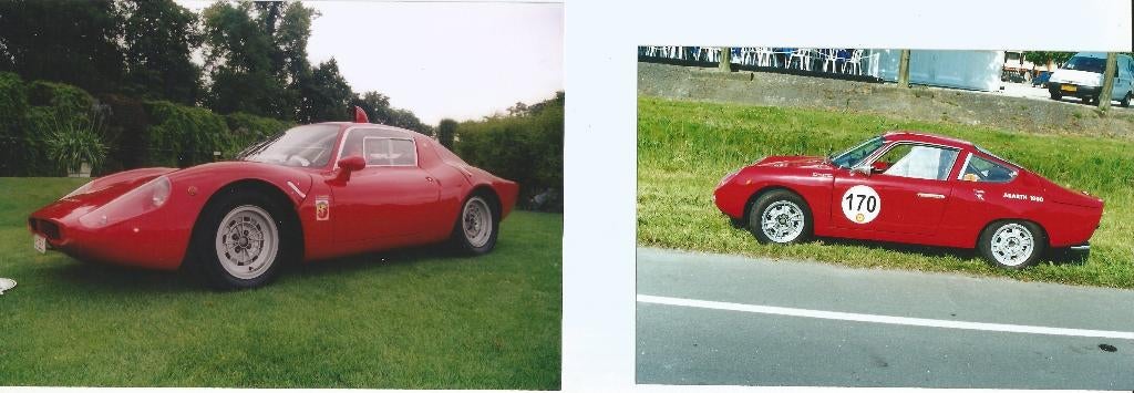 Vier echte Abarth-foto's, Verzenden, Zo goed als nieuw, Auto's