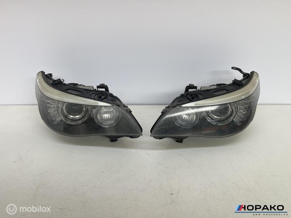 Koplampen set BMW E60 LCI / facelift xenon I (origineel), Gebruikt, Einsteinlaan 5 rijswijk, Bmw, Ophalen of Verzenden