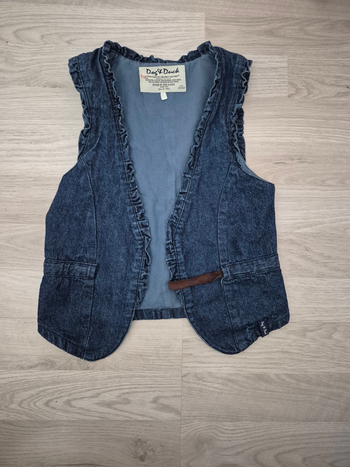Stoer spijker gilet maat 122/128, Kinderen en Baby's, Overige typen, Jongen of Meisje, Ophalen of Verzenden, Zo goed als nieuw