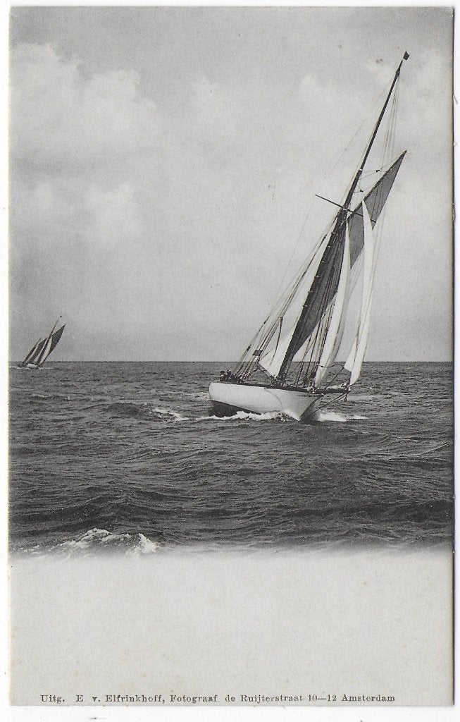 Nederland Zeilboten ongelopen Ansichtkaart ( B7183 ), Ophalen of Verzenden, 1940 tot 1960, Ongelopen