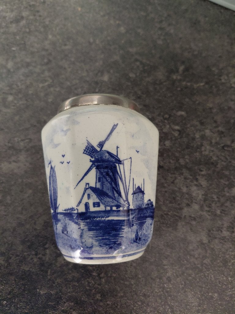 DELFS-BLAUW   lepelvaasje, Ophalen of Verzenden