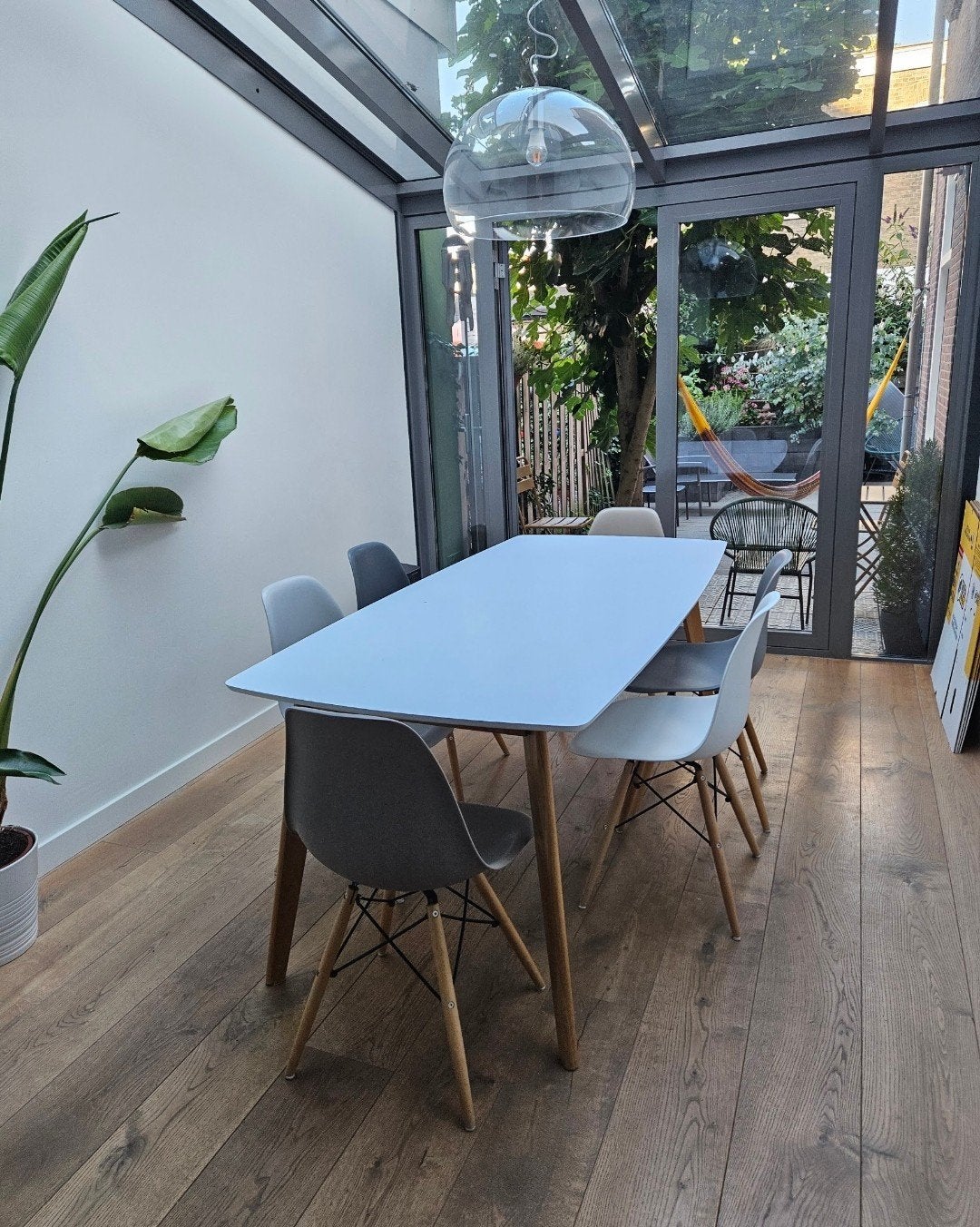 Mooie eettafel met stoelen - buitenkansje wegens verhuizing, Ophalen, Gebruikt, 100 tot 150 cm, Vijf personen of meer