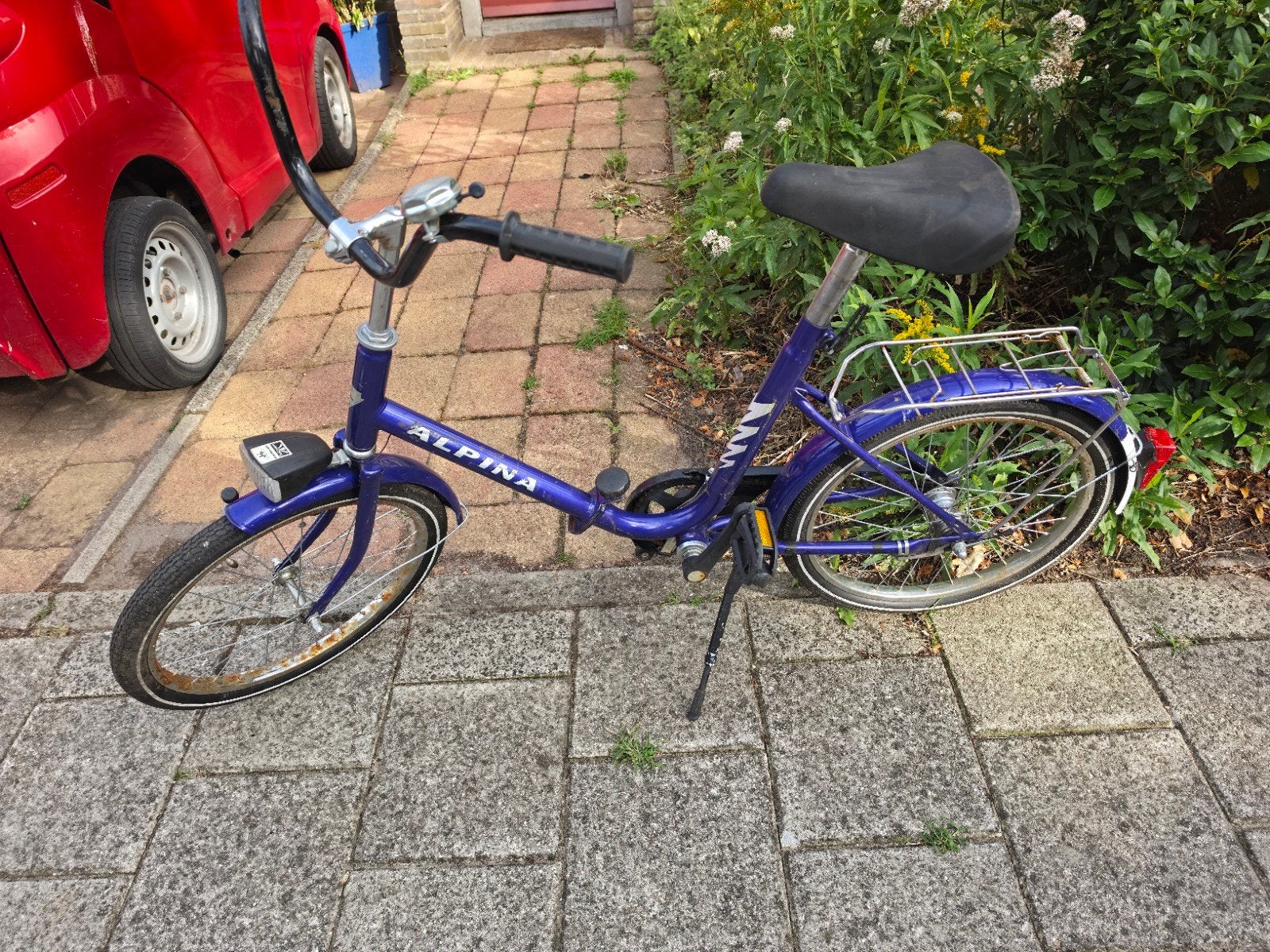 Alpina kinderfiets, paars, 20 inch, Fietsen en Brommers, Fietsen | Dames | Damesfietsen, Terugtraprem, Gebruikt, Minder dan 47 cm