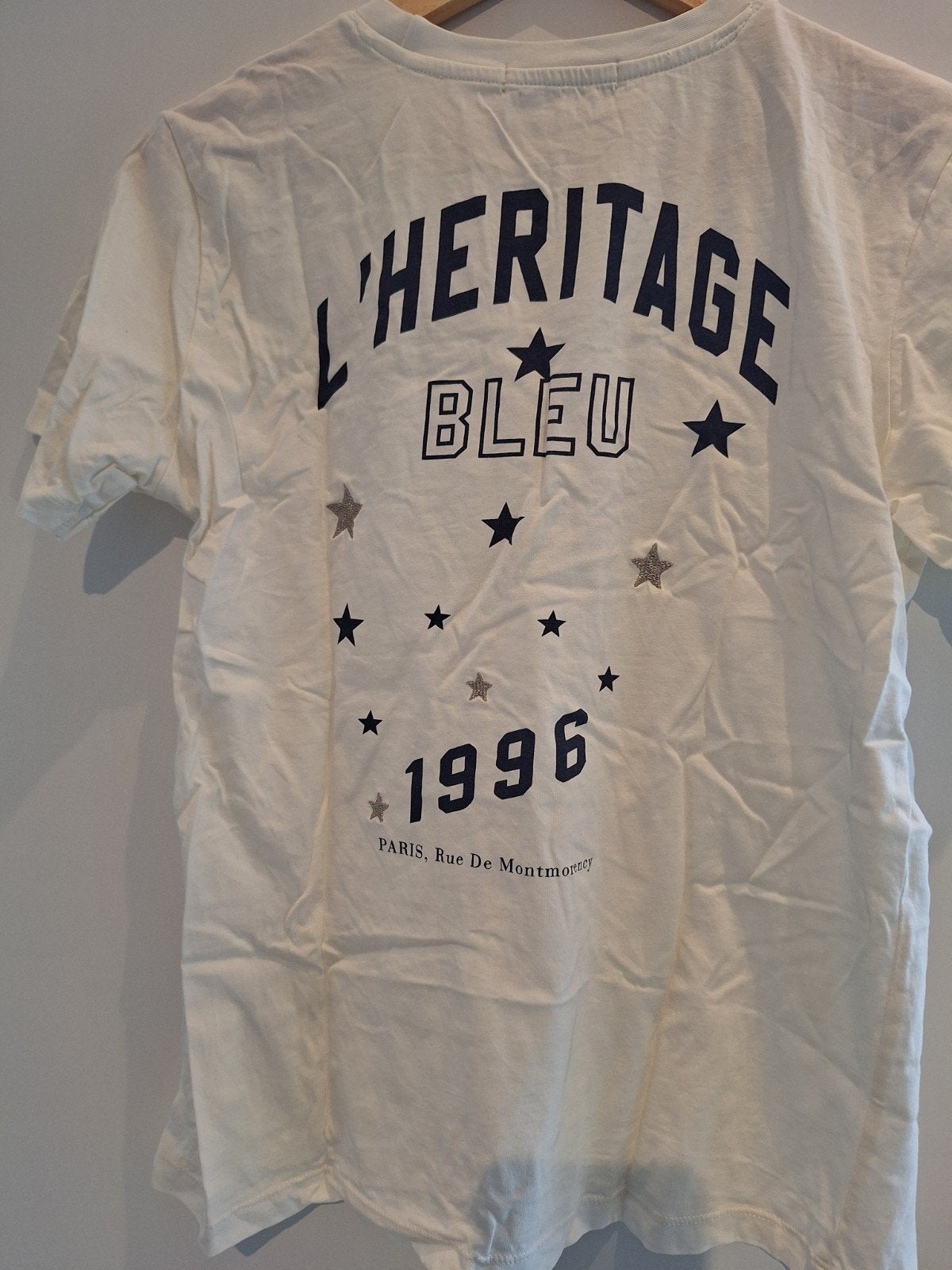 Costes T-shirt L'HERITAGE BLEU 1996 - Maat XS, Wit, Ophalen of Verzenden, Zo goed als nieuw, Korte mouw