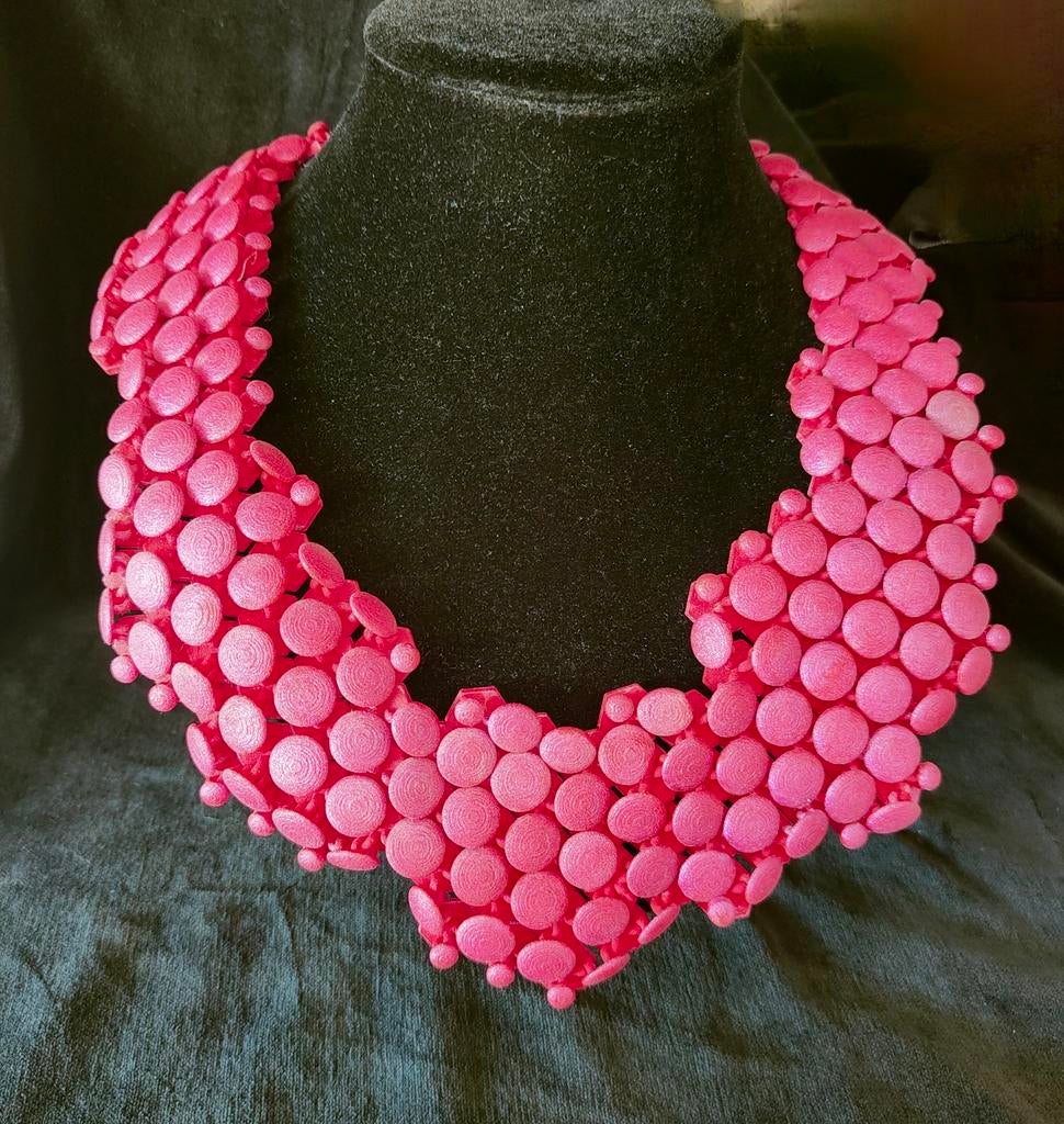 FOC Talenten Challenge: 3D print halsketting/collier., Ophalen of Verzenden, Zo goed als nieuw, Overige materialen