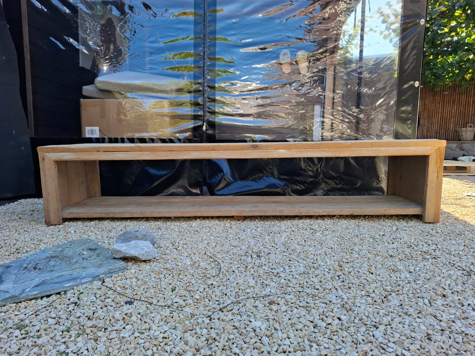 Steigerhouten meubel 200 x 50 x 40, Ophalen, 25 tot 50 cm, Minder dan 100 cm