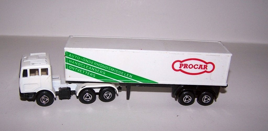 Mooie Efsi Mercedes Truck combinatie. 1/87. Izgs.  11164, Ophalen of Verzenden, Zo goed als nieuw, Bus of Vrachtwagen, Efsi
