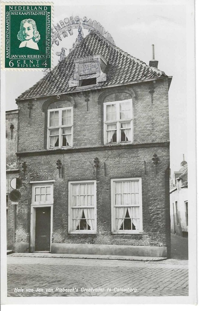 maximumkaart Huis jan van Riebeeck 1952, Ophalen of Verzenden, 1940 tot 1960, Sterren en Beroemdheden