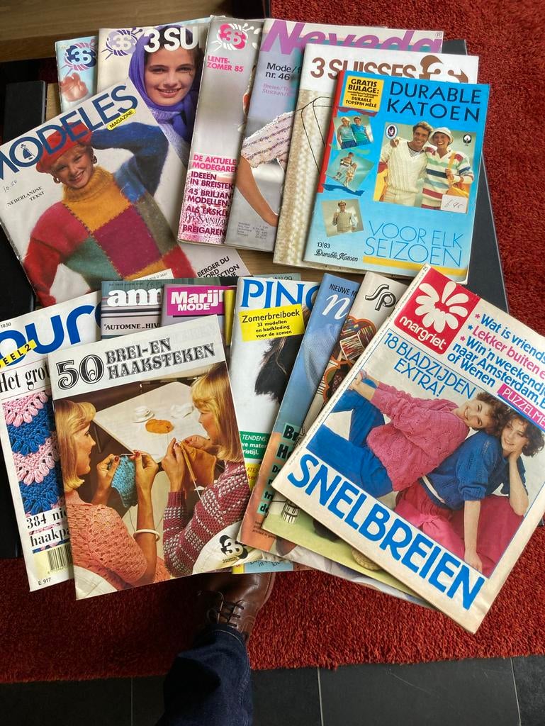Stapel (15) oude handwerkbladen en tijdschriften, Boeken, Tijdschriften en Kranten, Gelezen, Overige typen, Ophalen of Verzenden