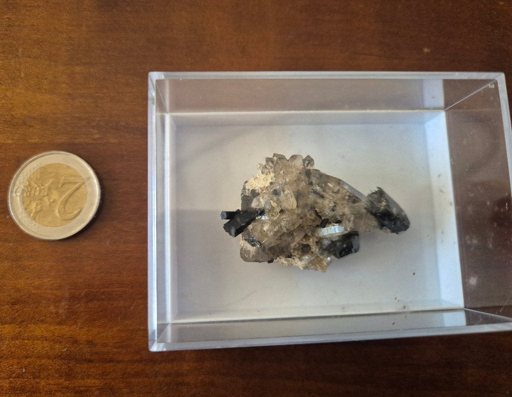 rookkwarts tourmalijn Namibië, Verzenden, Mineraal