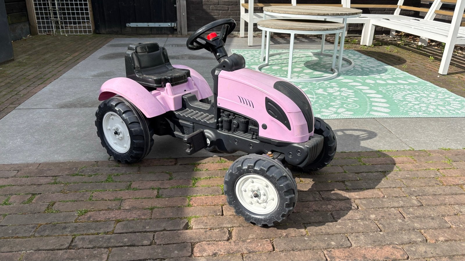 Roze traptractor voor kinderen, Ophalen, Gebruikt, Trapvoertuig