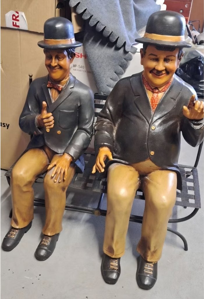 Laurel en Hardy beelden, Ophalen, Meerkleurig, Overige stijlen, Kunststof