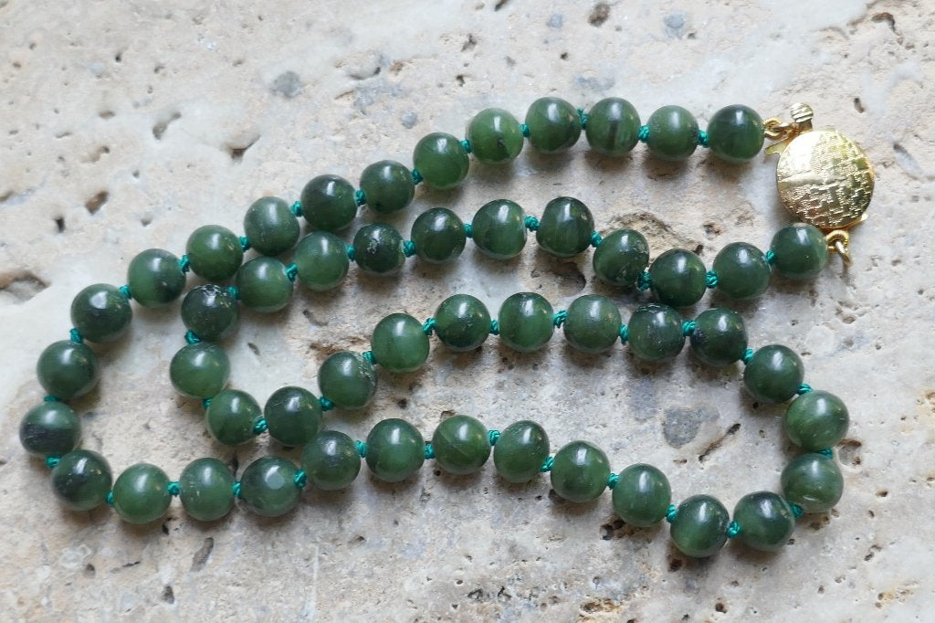 Groene Jade Collier, Verzenden, Nieuw, Steen of Mineraal, Met edelsteen