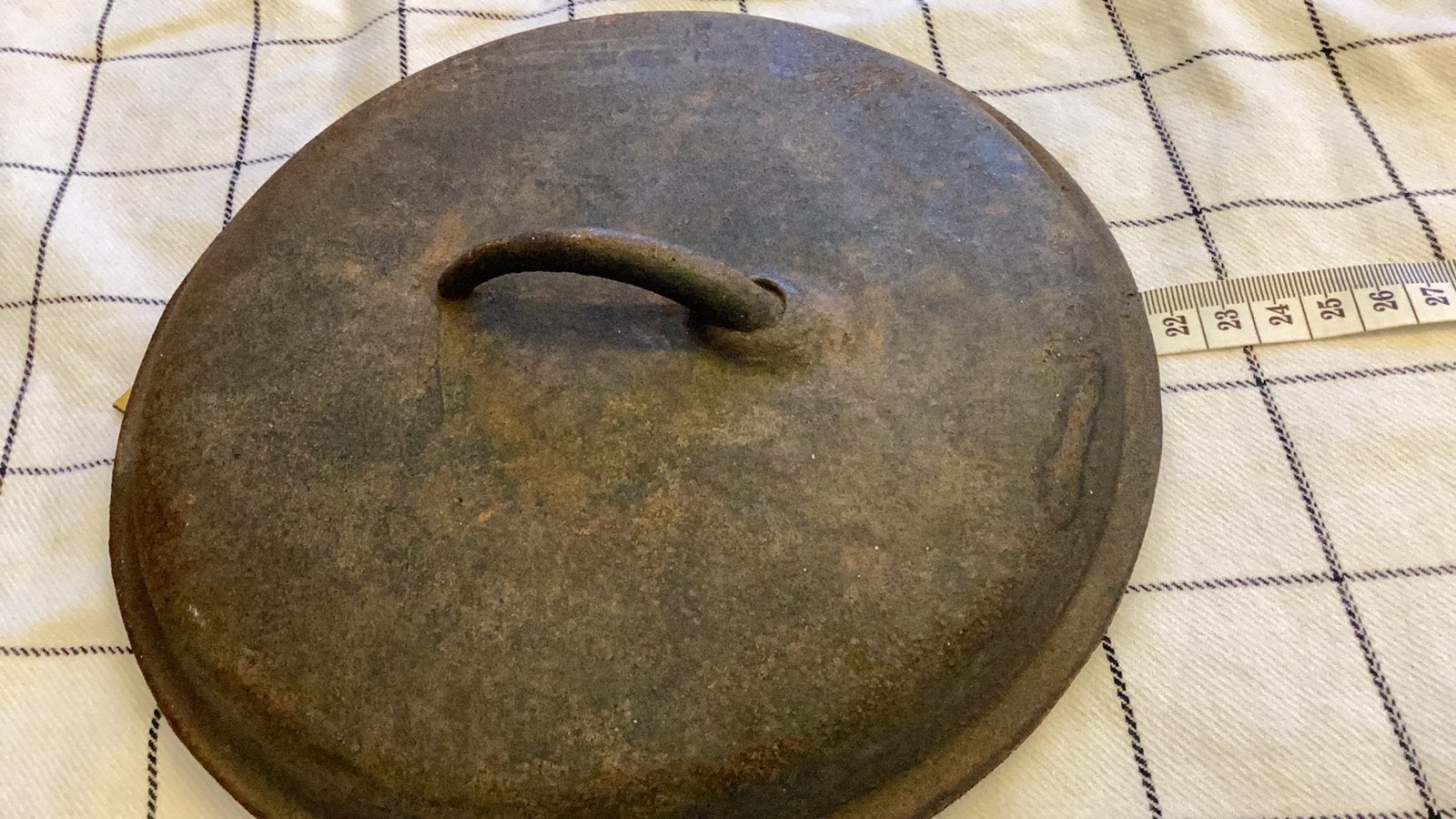 Gietijzeren deksel 21 1/2 cm, Ophalen of Verzenden