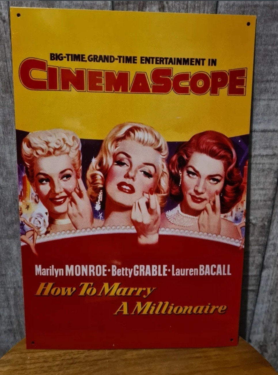 Cinemascope Marilyn Monroe reclamebord, Verzamelen, Ophalen of Verzenden, Nieuw, Reclamebord