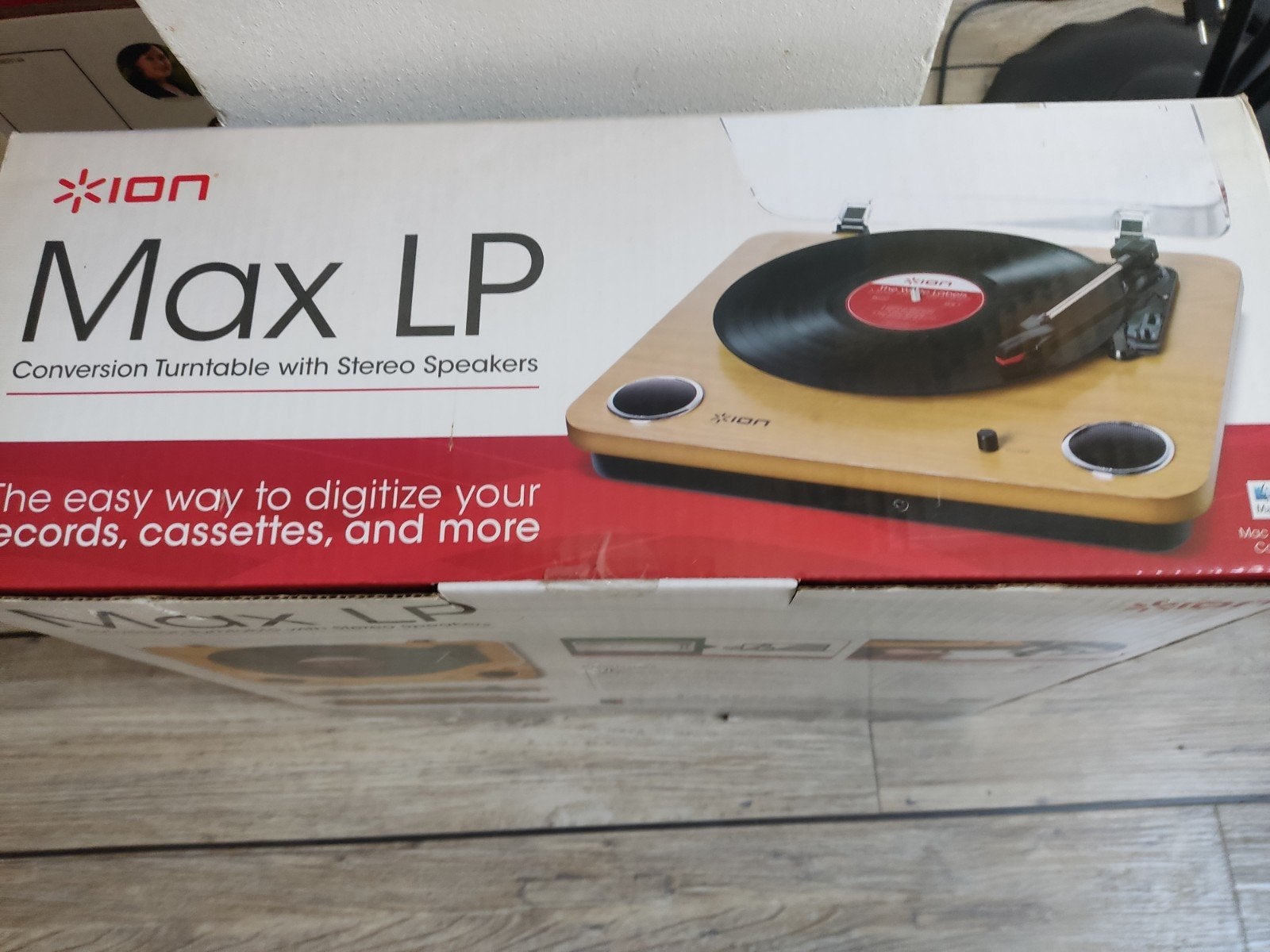 max lp met stereo speakers merk ion, Audio, Tv en Foto, Ophalen of Verzenden, Nieuw, Overige merken