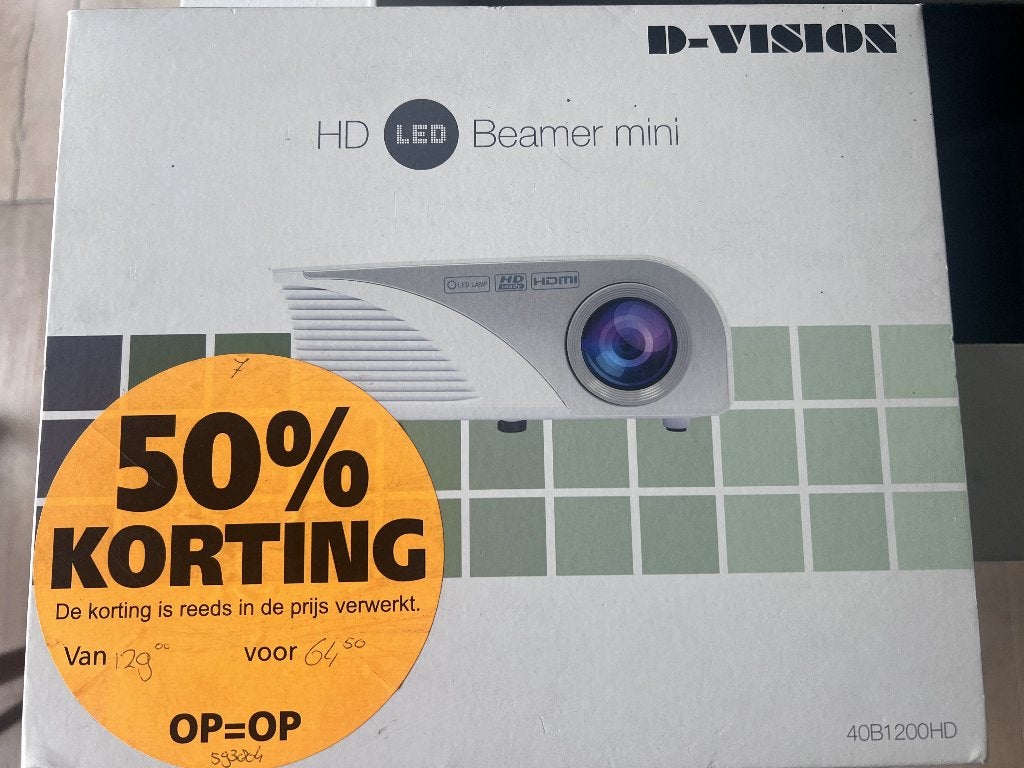 Beamer Mini, LED, Nieuw, Ophalen of Verzenden, D-Vision
