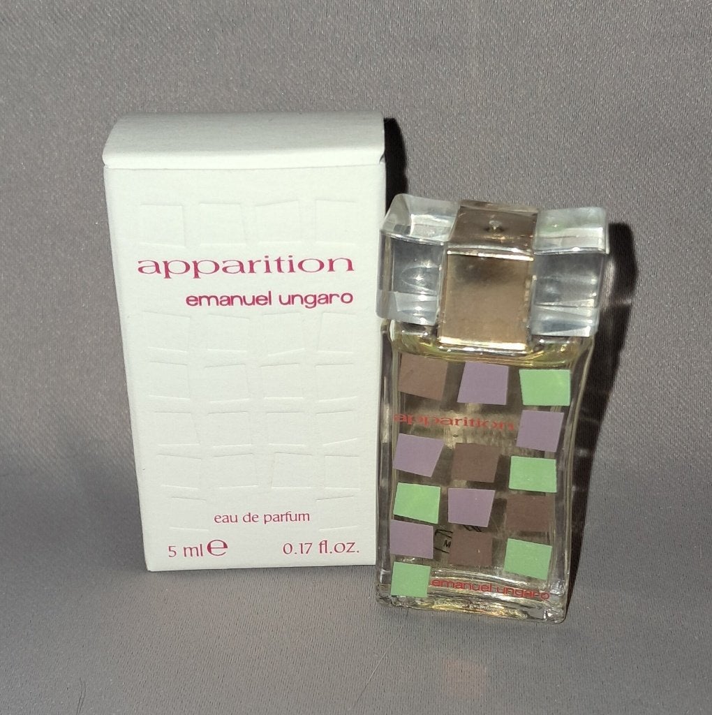 Volle parfum mini - Ungaro Apparation + doosje, Ophalen of Verzenden, Zo goed als nieuw, Miniatuur, Gevuld