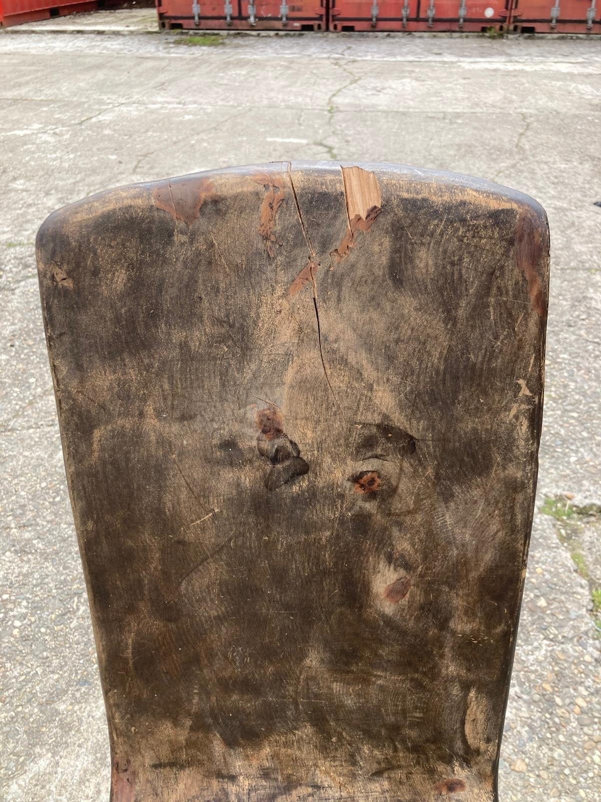 Vintage Afrikaanse Kruk/Stoel - Handgesneden Hout, Ophalen