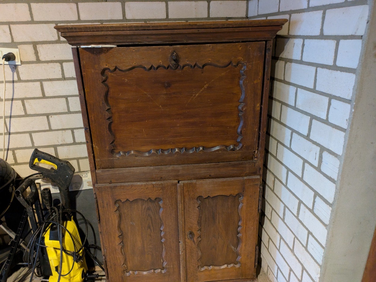 Eiken kast, Huis en Inrichting, Ophalen, Gebruikt
