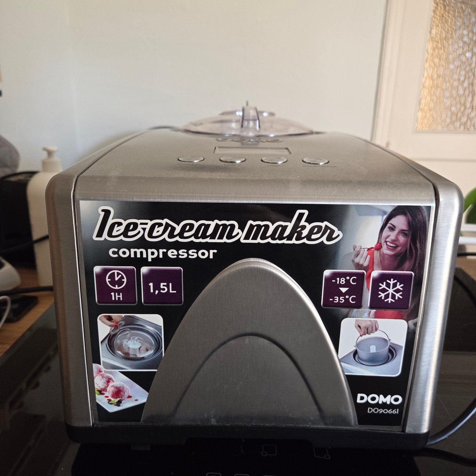 Domo DO9066I IJsmachine met compressor - 1,5L, Ophalen, Zo goed als nieuw