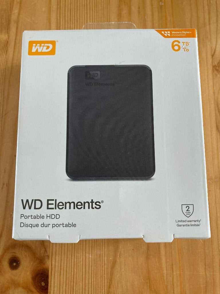 WD Elements External Hard Drive, 6TB, doos niet geopend, Computers en Software, Harde schijven, HDD, Western Digital RED, Nieuw