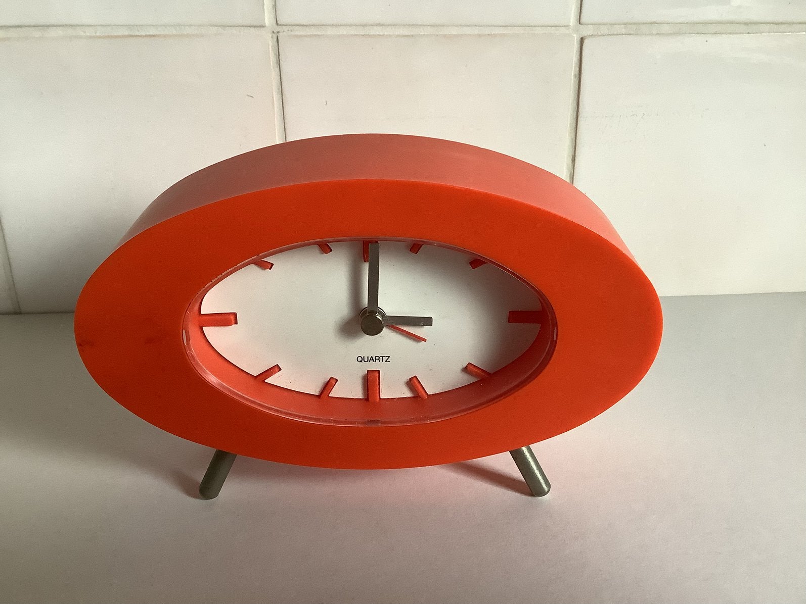 Retro oranje klokje/wekker, Ophalen of Verzenden, Huis en Inrichting