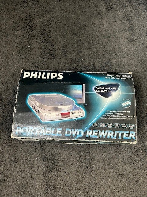 hilips Externe DVD Brander USB + Ongebrande DVD's – In Doos, Ophalen of Verzenden, Gebruikt, Dvd
