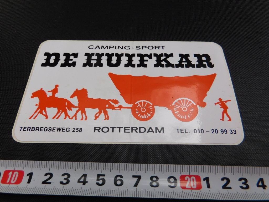 sticker Rotterdam Camping Sport DE HUIFKAR Terbergseweg 258, Verzamelen, Ophalen of Verzenden, Zo goed als nieuw