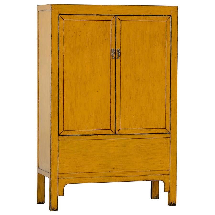 Chinese kasten - Chinese Kast Nu € 919,95 - Geel, Met deur(en), Nieuw, Ophalen of Verzenden, Minder dan 150 cm
