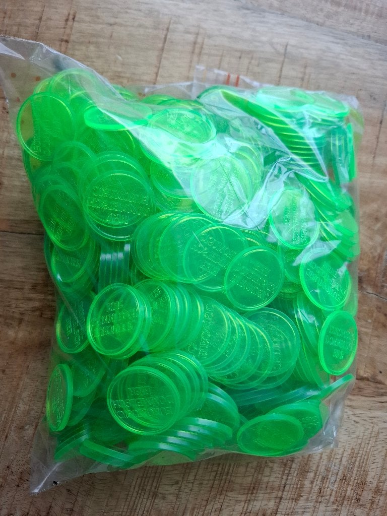 500 losse consumptiemunten , evenementen munten , muntjes, Ophalen of Verzenden, Gebruikt