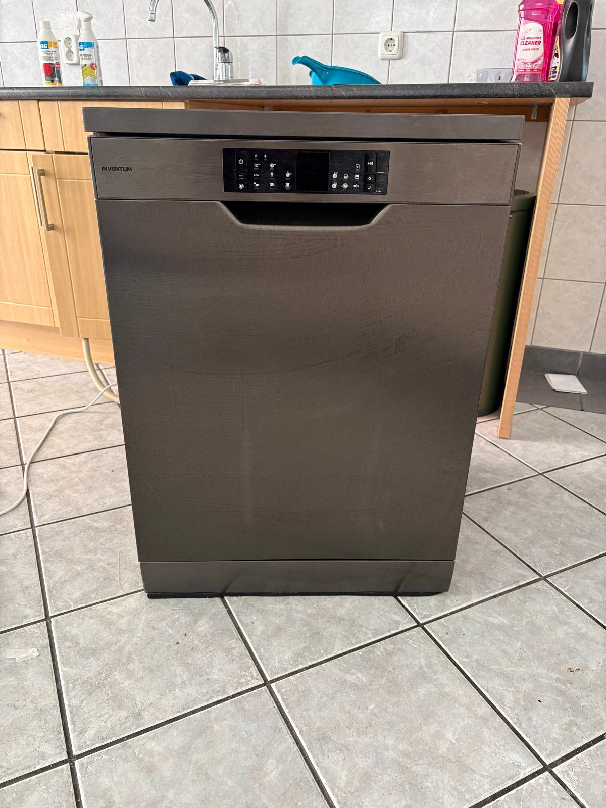 Inventum Vrijstaande Vaatwasser Zwart, Witgoed en Apparatuur, Vaatwasmachines, Gebruikt, 60 cm of meer, Ophalen of Verzenden, Vrijstaand