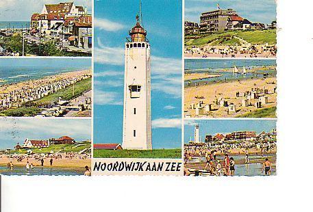 Ansichtkaart	Noordwijk	7-luik, Verzamelen, Verzenden, 1960 tot 1980, Gelopen, Zuid-Holland