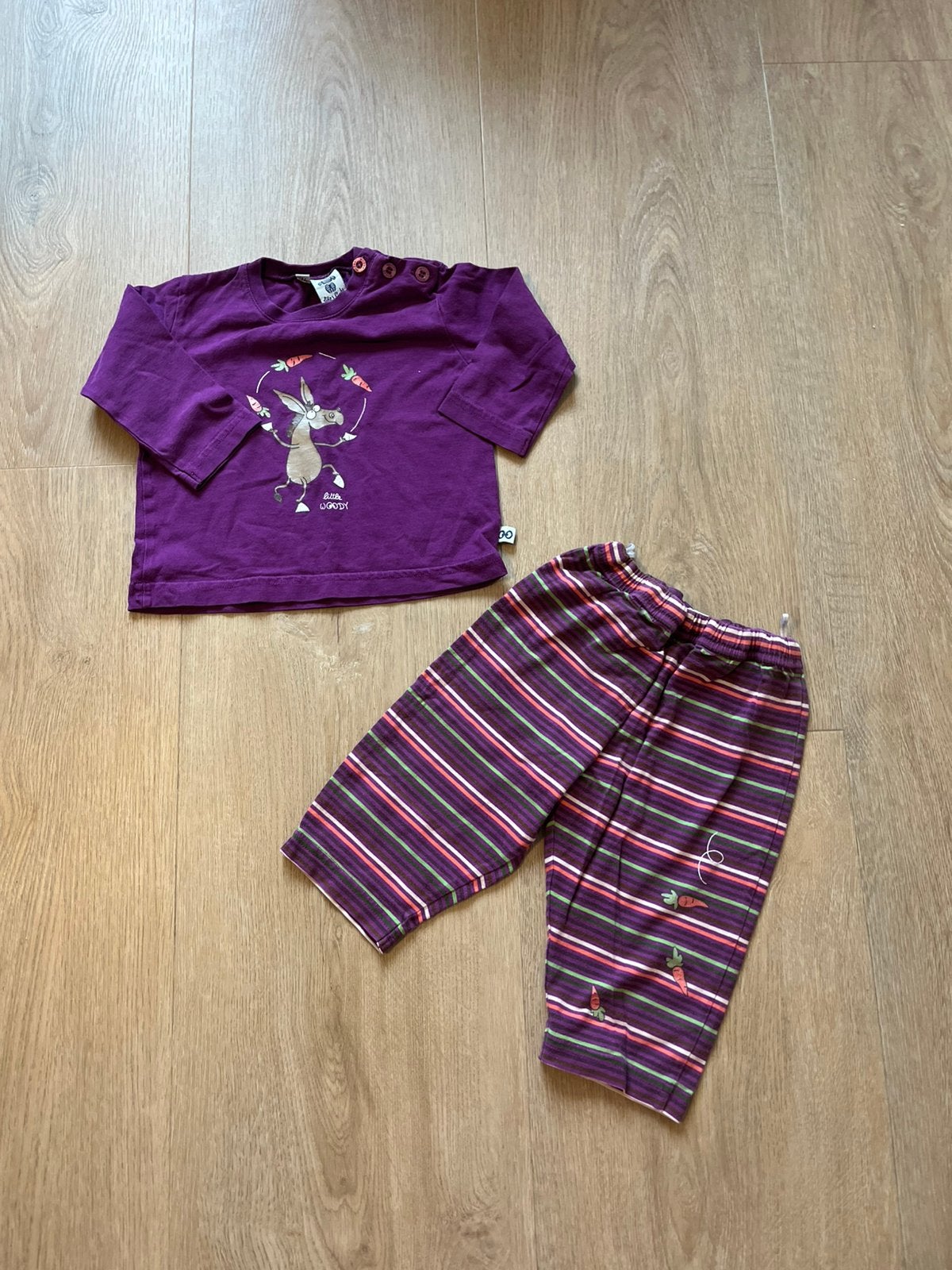 Woody pyjama meisje paars maat 74 zgan, Ophalen of Verzenden, Zo goed als nieuw, Meisje, Nacht- of Onderkleding