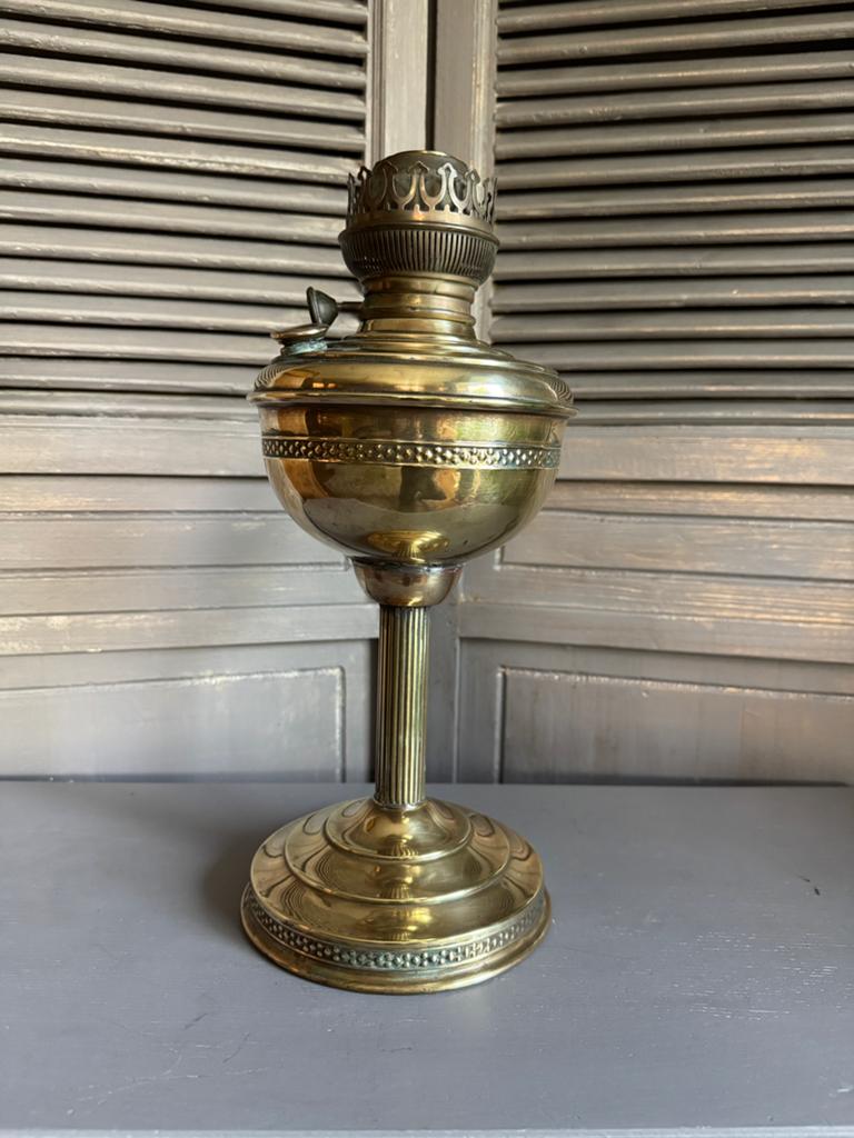 Messing olielamp Lempereur & Bernard (L&B) 35cm hoog, Ophalen of Verzenden