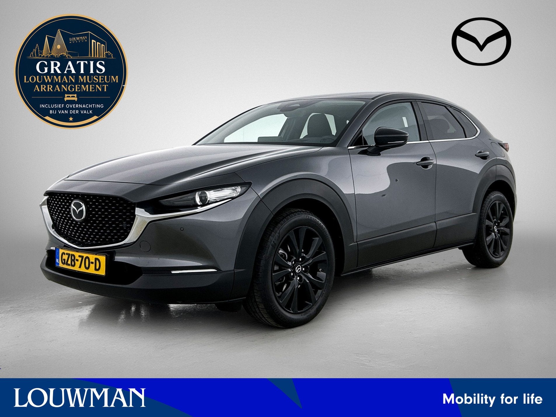 Mazda CX-30 2.5 e-SkyActiv-G M Hybrid Homura | Carplay & nav, 12 maanden, Gebruikt, 4 cilinders, Origineel Nederlands