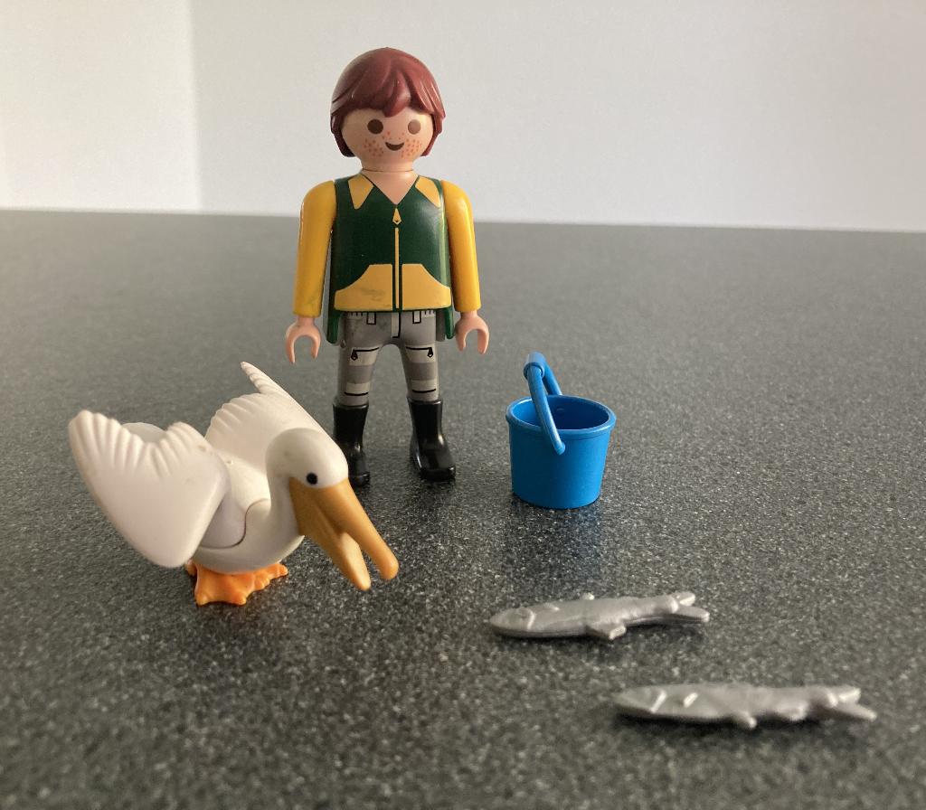 Playmobil dierenverzorger met pelikaan en vissen, Ophalen of Verzenden, Zo goed als nieuw