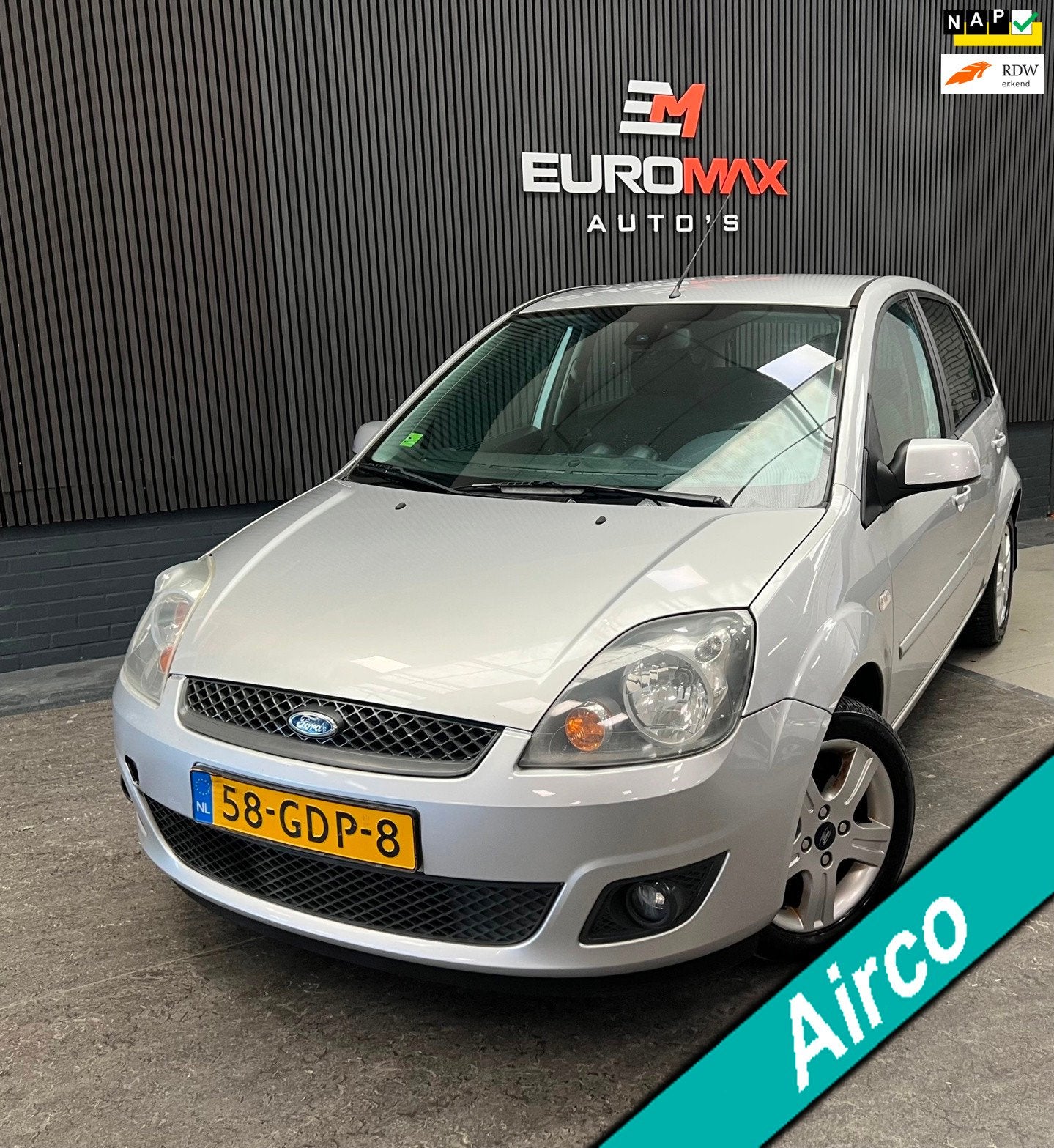 Ford Fiesta 1.3-8V Futura XL - 2e eigenaar - NAP - Airco - P, 1299 cc, Stof, Zwart, 4 cilinders