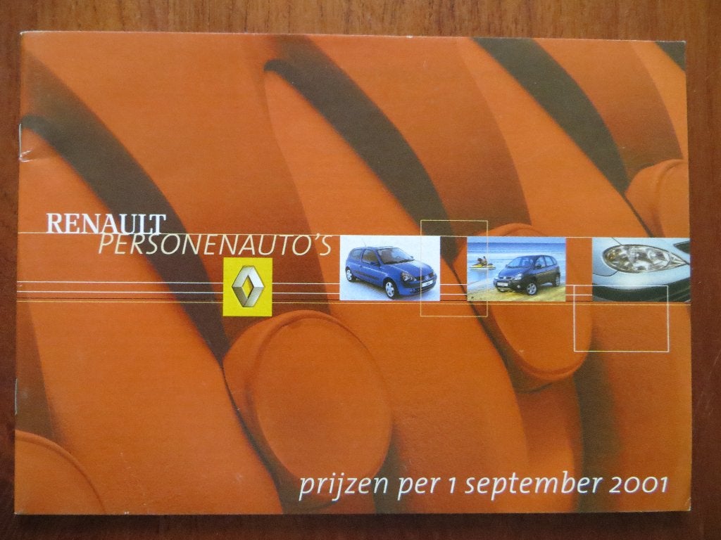 Renault prijslijst personenauto’s (sept. 2001), Ophalen of Verzenden, Nieuw, Renault