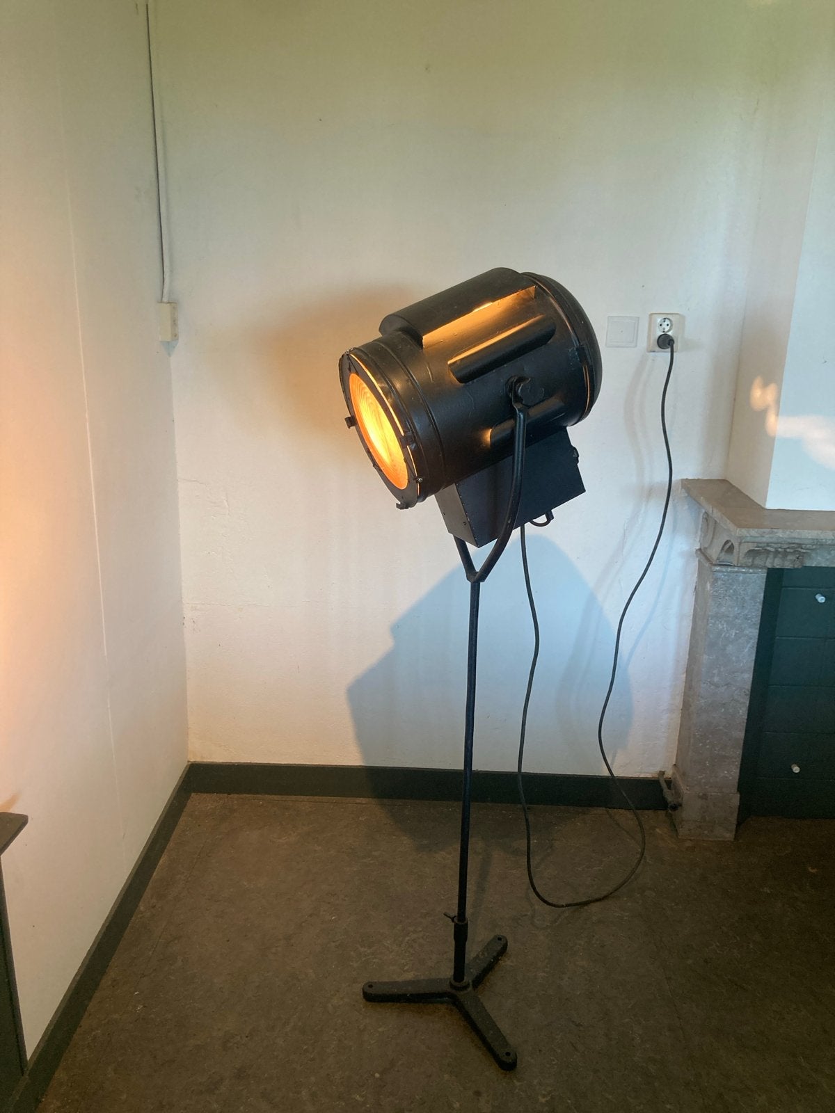 Vintage theaterlamp / studiolamp op statief, Ophalen