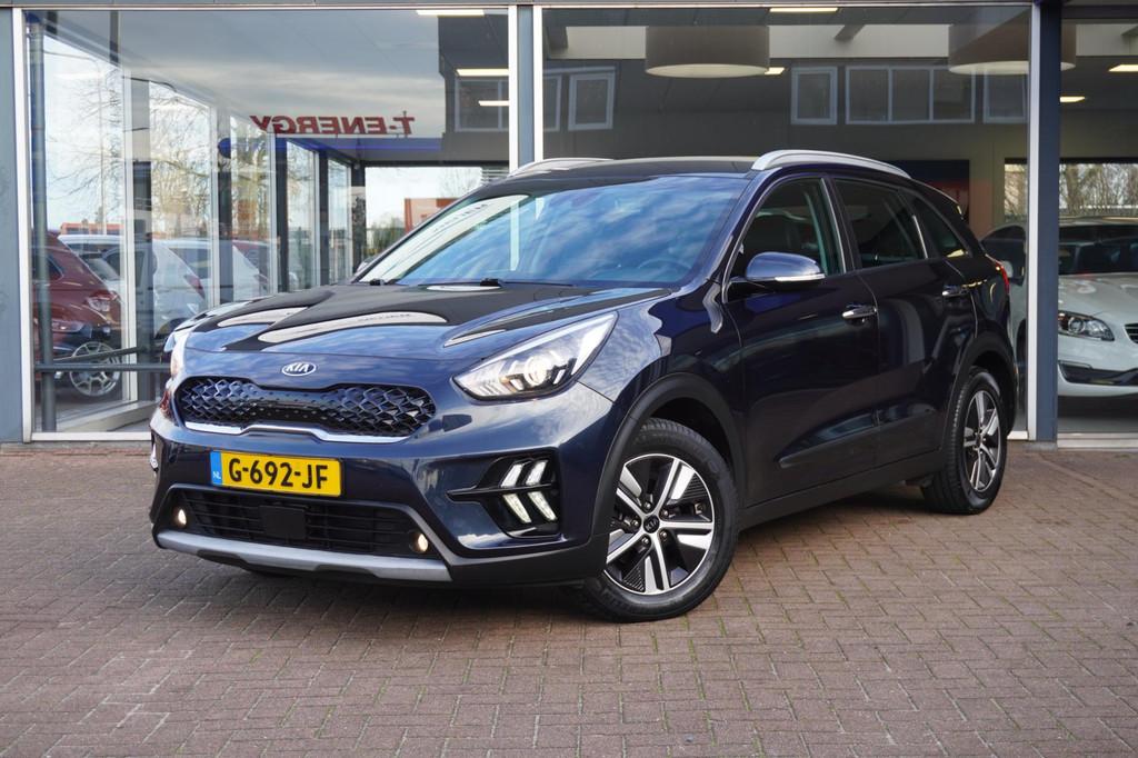 Kia Niro 1.6 GDi Hybrid DynamicLine | Automaat | Navigatie |, Auto's, Gebruikt, Blauw, Leder en Stof, Adaptive Cruise Control