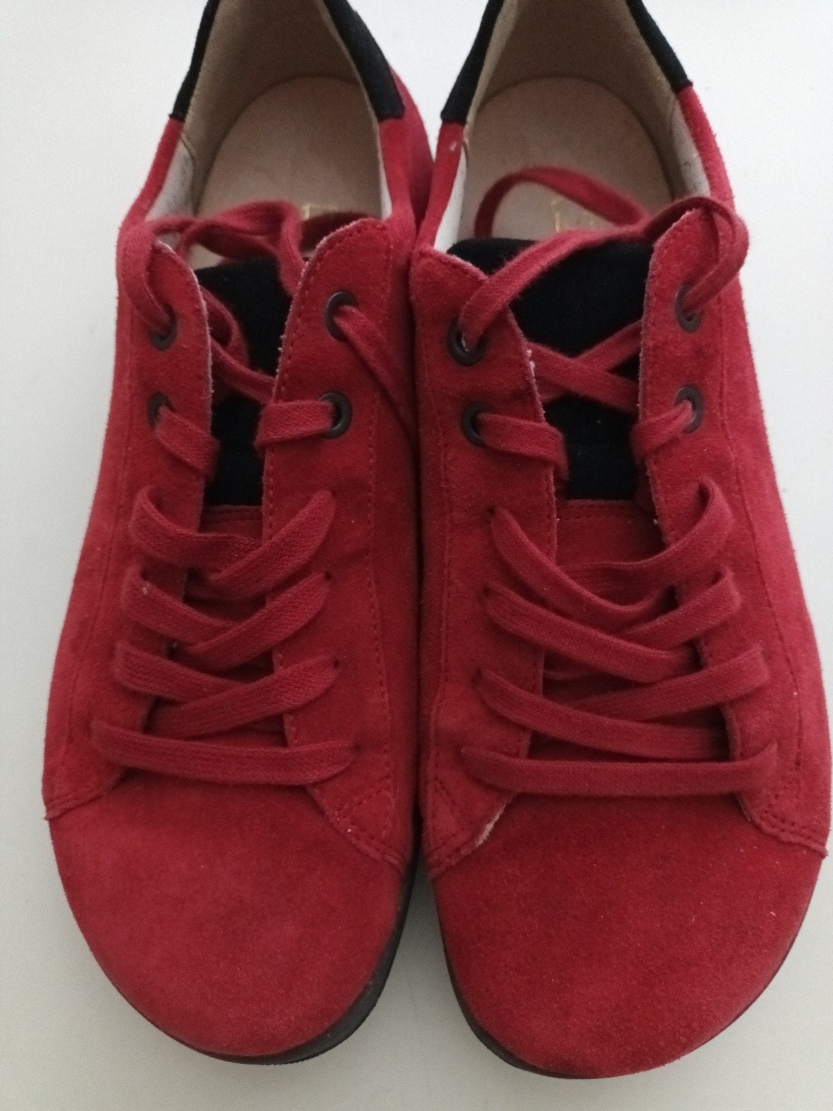 Rode ,helvesko,schoenen., Verzenden, Zo goed als nieuw, Rood, Sneakers of Gympen