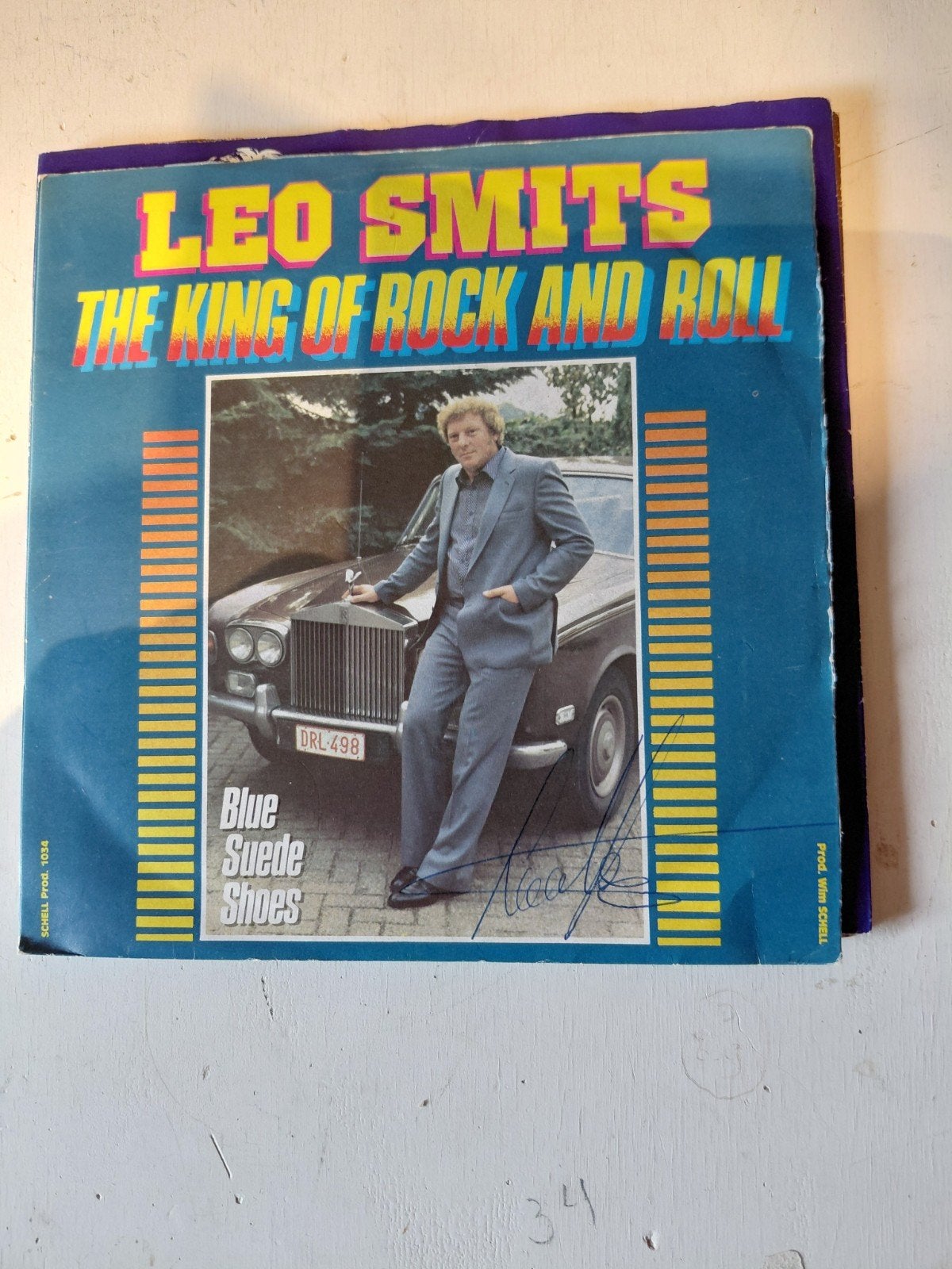 Leo Smits - The King of Rock and Roll / Blue Suede Shoes, Cd's en Dvd's, Vinyl | Rock, Gebruikt, 7 inch, EP, Rock-'n-roll
