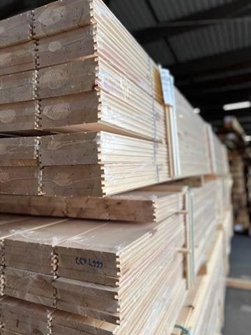 Massief Grenen vloerdelen 20x182mm - 450 en 540 cm lengtes, Ophalen of Verzenden, Nieuw, 250 cm of meer, Planken