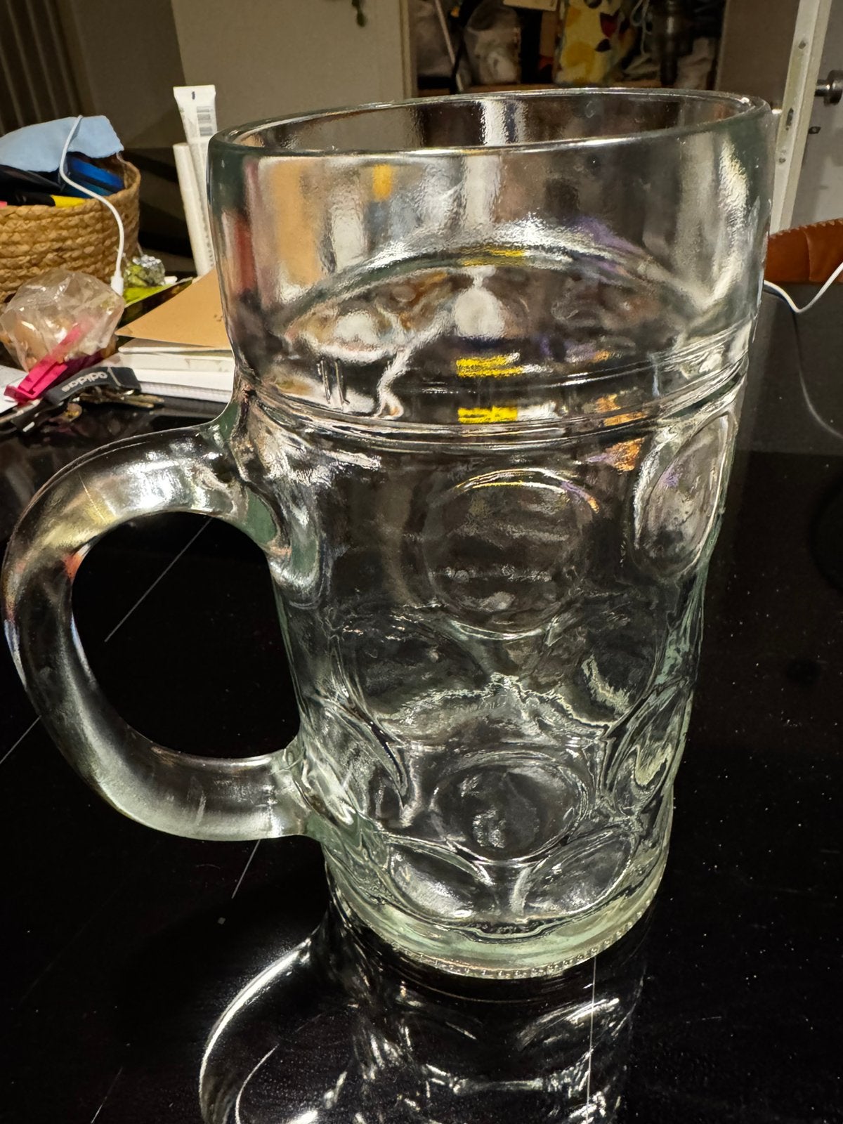 Bierglas 1L, Verzamelen, Glas en Borrelglaasjes, Ophalen, Zo goed als nieuw, Bierglas