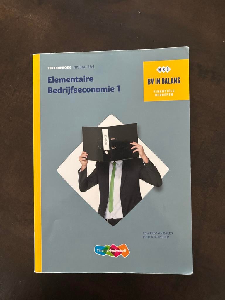 Elementaire Bedrijfseconomie 1 - MBO Niveau 3&4, Boeken, Ophalen of Verzenden, Zo goed als nieuw, MBO