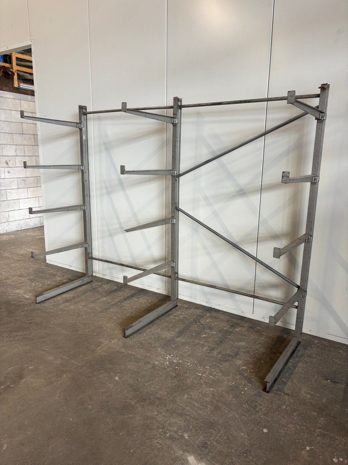 Overtoom draagarmstelling / magazijnstelling / stellingrek, Doe-het-zelf en Verbouw, Ophalen, Gebruikt, ., .