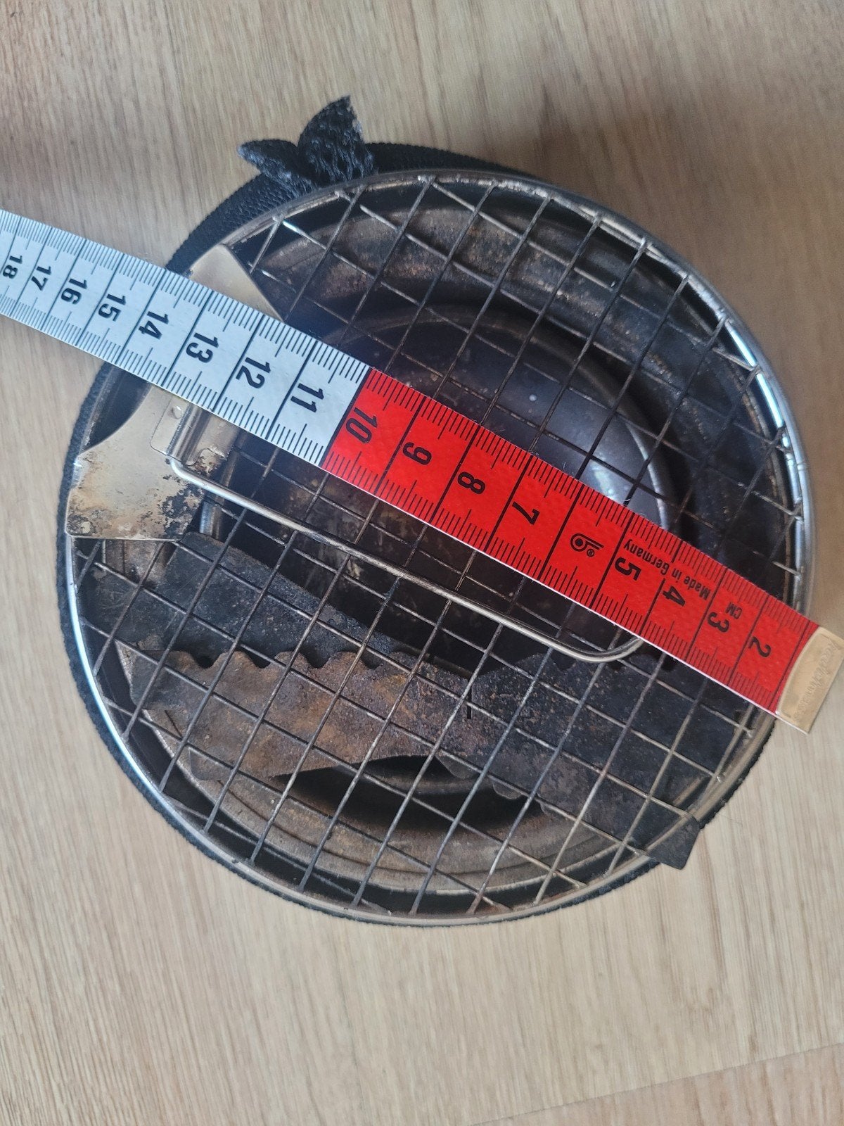 2-in-1 compacte houtvergasser + spiritusbrander 14x7 cm + gr, Caravans en Kamperen, Ophalen of Verzenden, Gebruikt