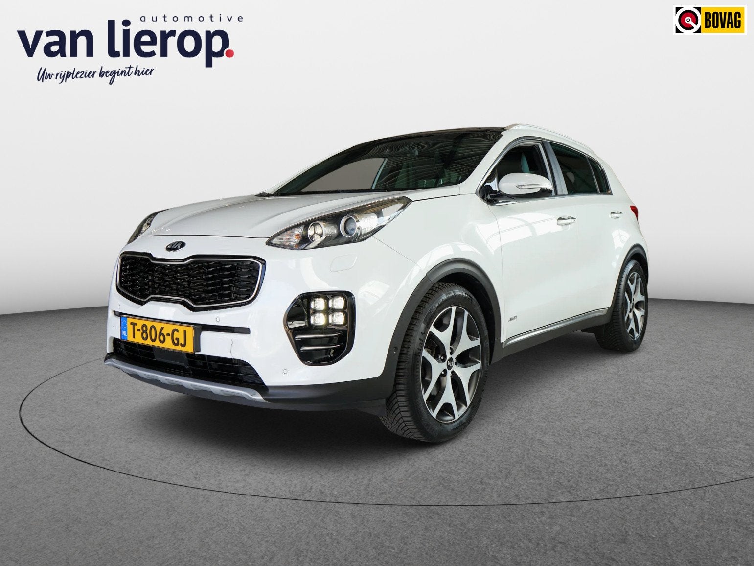Kia Sportage 1.6 T-GDI 4WD GT-Line PlusLine PANO | STOELKOEL, Auto's, Gebruikt, 4 cilinders, Bi-Xenon koplampen, Wit